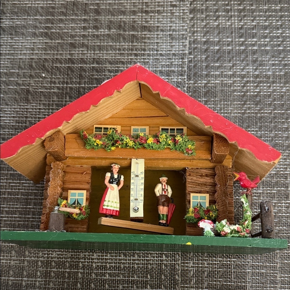 Vintage German weatherhouse Black Forest style functional art. Unique!